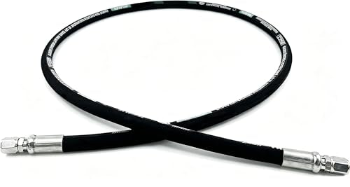 Autovo Hydraulic Hose Swivel Assembly 3/4" Hydraulic Hose with Female JIC X Female JIC 60" Long 3118 psi, Black - size: 26711-12-12-60IN