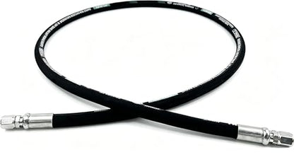 Autovo Hydraulic Hose Swivel Assembly 1/2" Hydraulic Hose with Female JIC X Female JIC 18" Long 3988 psi, Black - size: 26711-08-08-18IN