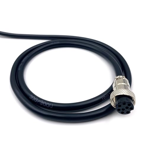 1.64 ft GX20 9 Pin Single Female Cable, GX20 9Pins Single Female Head Aviation Cordset Electrical Connector Panel Mount Circular Metal Adapter Cordset for Ships 5A 200V 20AWG (0.5meter) - size: GX20 9Pin