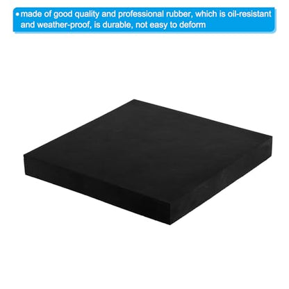 PATIKIL Rubber Anti-Vibration Pads, 2 Pcs Square Vibration Isolation Mats 8" x 8" x 1" for HVAC Air Conditioner Air Compressor Washer Dryer, Black - size: 8" x 8" x 1"
