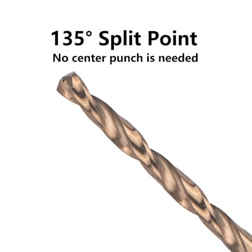 9/64 in. x 6 in. Cobalt Aircraft Extension Drill Bits Set(5PCS), M35 High Speed Steel Drill Bit Extra Long Deep Hole Drilling for Stainless Steel, Plastic and Wood - size: 9/64"x6"(5PCS)