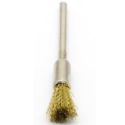 20PCS Brass Wire Brushes - Metal Rust Removal, Cleaning, and Polishing - 6mm Diameter, 1/8″ (3mm) Shaft - Removes Burrs, Dust, and Oxide Layer - Handles Rough Surfaces - Rotary Tool Accessories - style: Brass Wire Brush 3*6mm 20PCS