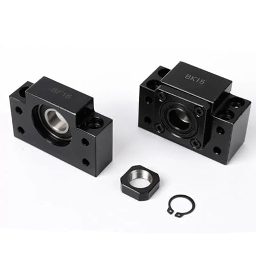 BK10 BF10 Bearing End Blocks, for Ballscrew 12mm Linear Motion CNC Ball Screw SFU1204, with Angular Contact Bearing - size: BK10/BF10, style: Angular Contact Bearing