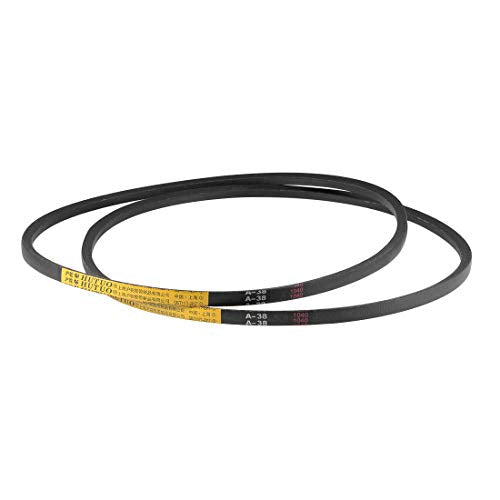 uxcell A38 Drive V-Belts 38" Pitch Length 13mm Width 8mm Thick JIS Standard A-Section Rubber Drive Transmission Belt 2pcs - size: 38"