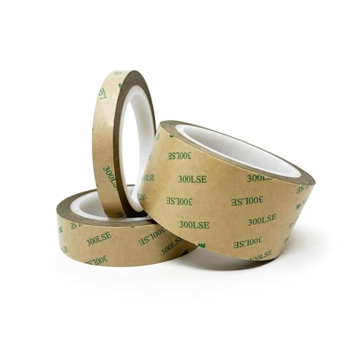 Gizmo Dorks 300LSE Double Sided Tape, Heavy Duty Clear Adhesive, 2 in x 36 ft, Heat Resistant, Waterproof, for Picture Hanging, LED Strips, DIY Crafts, Car Décor, Electronics (Pack of 2) - size: 2 inch x 36 feet (Pack of 2)