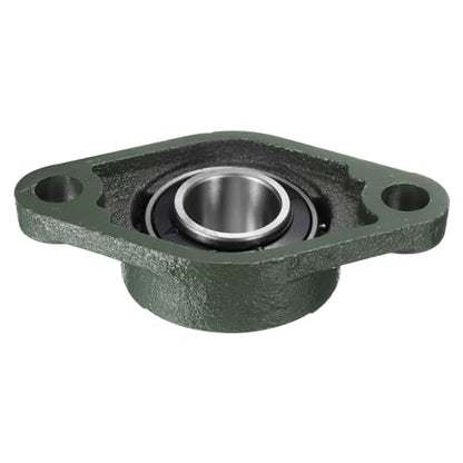 uxcell 2pcs UCFL206-20 Pillow Block Bearings 1-1/4 inch Bore Self Alignment, Solid Cast Iron Base Mounted Chrome Steel Bearings - size: UCFL206-20