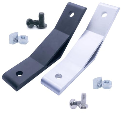 8Sets 1010 Aluminum Extrusion 135 Degree Bracket,8pcs 135 Degree Corner Brackets,with 16pcs Sliding T Nuts and Screws for 10 Series Extruded Aluminum Rail Accessories(Silver) - style: 8 Sets Silver 25S 135Degree