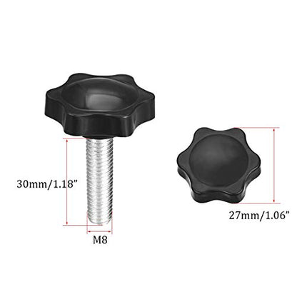 M8 x 30mm Thread Clamping Knob, Thumb Screw, Star Hand Knob Tightening Screw Knob for Machinery, 15Pcs - size: M8 x 30mm