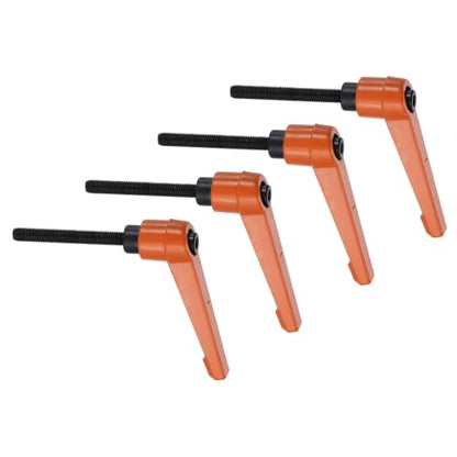 uxcell Clamping Lever Handles for Lathe, M5x40mm Male Thread Orange 4Pcs - size: M5x40mm