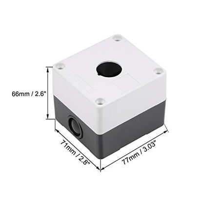 uxcell Push Button Switch Control Station Box 22mm 1 Button Holes White and Black - size: White-Black(1 Hole)
