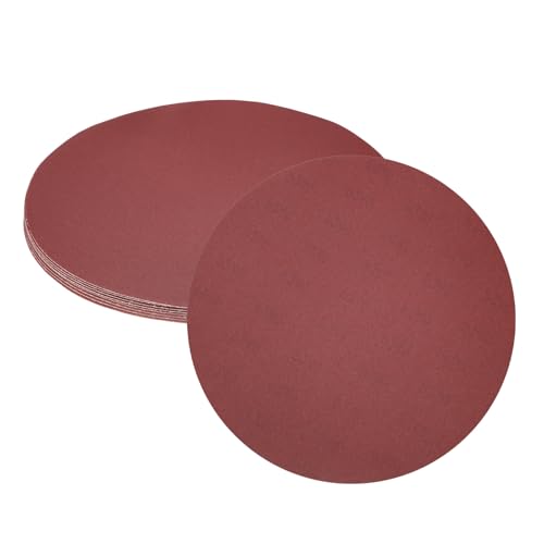 uxcell 8pcs 12-Inch PSA Sanding Discs, 240 Grits Aluminum Oxide Self Adhesive Stick Back Sandpapers, No-Hole Round Wet/Dry Sander Papers, Sand Auto Car Paint, Wood, Metal - size: 240 Grits