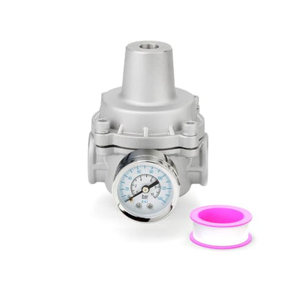 MEANLIN MEASURE 1/2" FNPT Stainless Steel Pressure Regulator with Gauge - size: 1/2" FNPT
