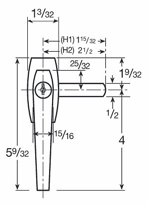 CCL Lever Lock Handle - 25/32" Spindle - Keyed Alike to CAT60 1000-RH-KA-CAT60-25/32