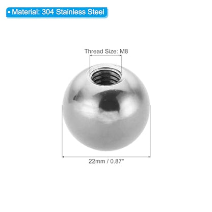 PATIKIL M8x22mm Ball Nuts Knob 2 Pcs Female Thread Blind Hole Screw Cap - size: M8x22mm