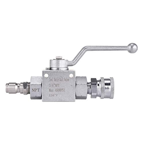 Tool Daily High Pressure Washer Ball Valve Kit, 3/8 Inch Quick Connect