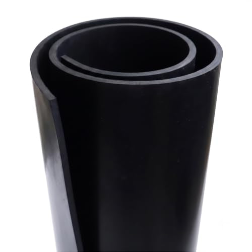 Nitrile Commercial Grade Rubber Sheet, Black, 60A, 0.250" x 24" x 36" - size: 24 x 36 x 0.25 in.