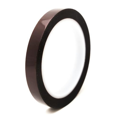 Polyimide Masking Tape, 3" Core, -269 to 400 Degree C Performance Temperature, 50 lbs/inch Tensile Strength, 2 mil Thick, 36 yds Length x 1/8" Width, Amber - size: 0.13 Inches