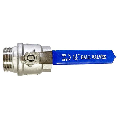 1-1/4" Male to Female Thread Full Port Ball Valves NPT 304 Stainless Steel for Water Oil Gas WOG1000 - size: 1-1/4 Inch