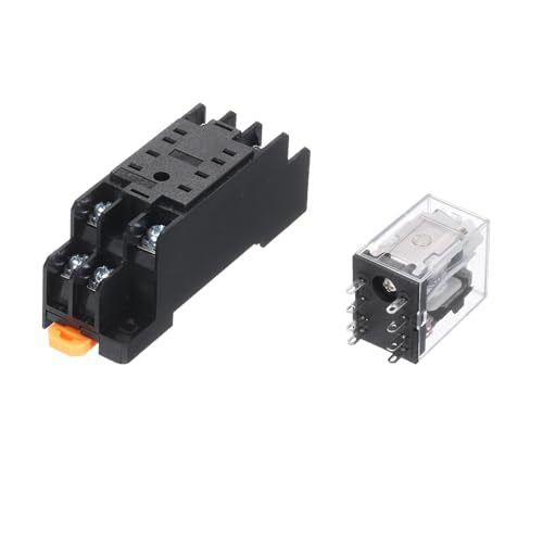 MECCANIXITY 2 Set AC12V Electromagnetic Power Relay 10A 8-Pin AC/DC DPDT