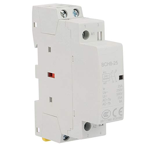25A Din Rail AC Contactor 2 Pole, 24V Coil Din Rail AC Contactor 1NO 1NC 50/60HZ
