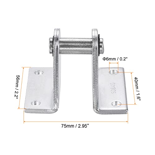 PATIKIL 75x56mm Air Cylinder Rod Clevis 2 Pack Mounting Bracket Rear Pivot Mount Pneumatic Parts, Silver - size: 70 x 56mm