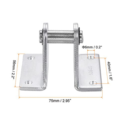 PATIKIL 75x56mm Air Cylinder Rod Clevis 2 Pack Mounting Bracket Rear Pivot Mount Pneumatic Parts, Silver - size: 70 x 56mm