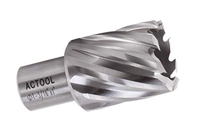 1-3/16" Diameter × 1" Depth of Cut HSS ANNULAR Cutter with 3/4'' Weldon Shank - size: 1-3/16'' x 1''