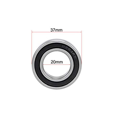 uxcell 6904-2RS Deep Groove Ball Bearings 20mm x 37mm x 9mm Double Sealed Chrome Steel Z2 ABEC1 10pcs - size: 20mm x 37mm x 9mm