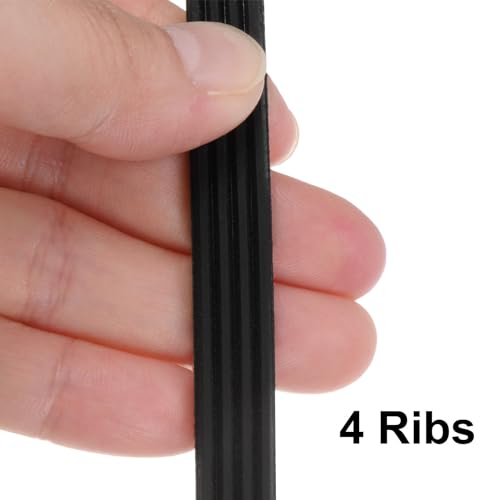 uxcell 260J4 PJ V-Ribbed Belt 4 Ribs 26" L x 0.37" W x 0.14" H, EPDM - size: 260J4