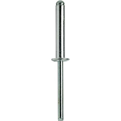 Fastenere Pop Rivets 3/16" x 1-1/8" (50 pcs) Aluminum Body Steel Mandrel, Heavy Duty, Open End, Low Carbon, Dome Head Blind Rivets, Corrosion Resistant & High Shear Strength, 6-18 Gap 1.001" - 1.125" - size: 3/16" x 1-1/8" (6-18) (50 Pack)