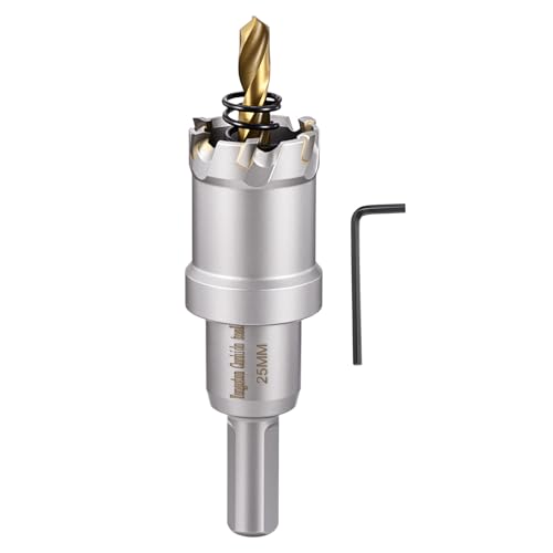 31/32" 25mm Hole Saw Tungsten Carbide TCT Hole Cutter W/Drill Bit - size: 25mm (31/32")