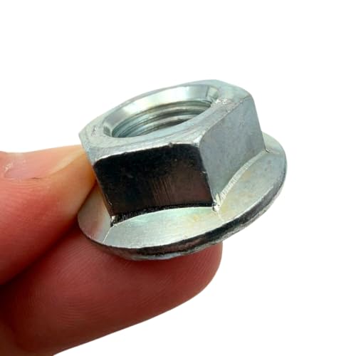 1/2"-20 Grade 8 Serrated Flange Nuts (4 Pack) – Heavy Duty Clear Zinc Fine Thread Locking Fasteners, SAE J995 Vibration Resistant Steel - size: Serrated Flange Nut Clear Zinc – 4 Pack