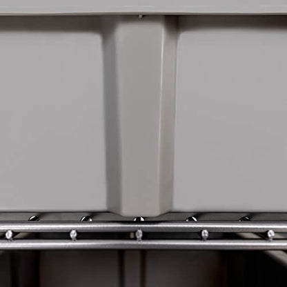 7-Tier NSF 12-Bin Steel Wire Shelving Rack, 25"W x 14"D x 56"H, Gray - color: Gray, size: Includes 12 Bins