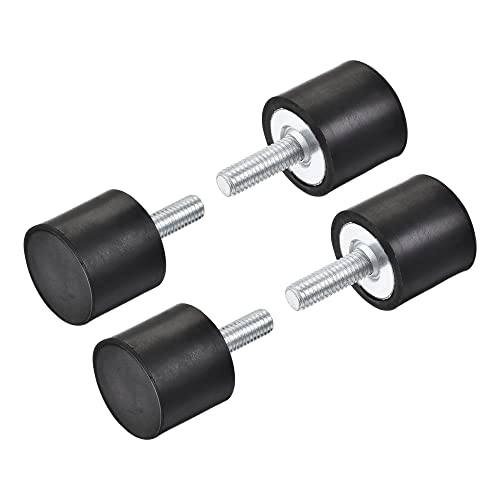 uxcell M8 Rubber Mounts, 4pcs Male Thread Vibration Isolator Shock Absorber, for Garage Motor Air Compressor Car Boat Bobbins, D30mmxH25mm - size: M8xD30mmxH25mm