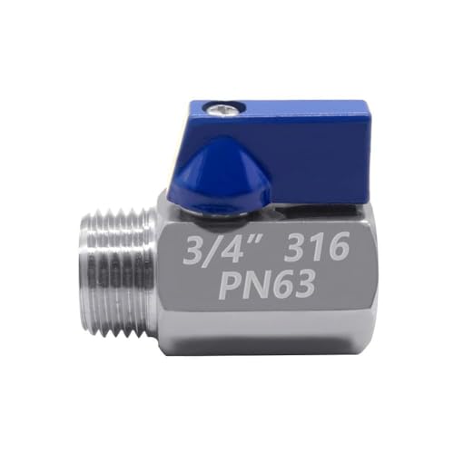 Beduan 316SS 3/4 NPT Mini Ball Valve Female x Male Shut-Off Valve 2 PCS - size: 3/4 NPT