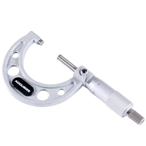 Accusize Industrial Tools 1-2 inch by 0.0001'' Ultra-Precision Outside Micrometer, Eg00-0002 - size: 1-2"