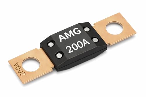MGI SpeedWare MEGA Fuse Holder Kit with Fuse – Heavy Duty Bolt-Down Battery Fuse Block for Automotive, Marine, RV & High Current Power Distribution Systems (200 AMP) - size: 200 AMP