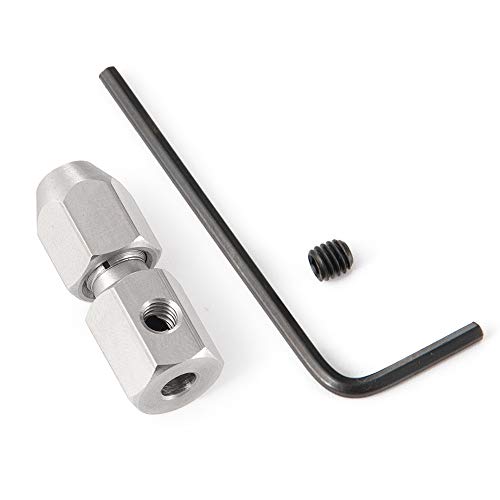 2PCS CNC Stainless Steel 3.17/4/5/6mm RC Flex Collet Coupler Flexible Coupling Motor Shaft Locker for DIY RC Boat Submarine Motor Shaft Flex Cable (4mm to 4mm) - color: 4mm to 4mm