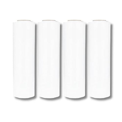 PSBM Dark White Stretch Wrap, 4 Rolls 15 Inch x 1500 Feet 63 Gauge Heavy Duty Plastic Wrap Industrial Strength Shrink Film for Moving, Packing & Shipping - color: White, size: 15 Inch