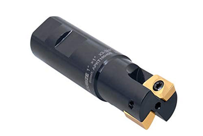 Accusize Industrial Tools 1'' 90 Deg Square Shoulder Indexable End Mill with Apkt1604 Inserts, 0056-0921 - size: 1" Cut, 1" Shk, 2 Fl