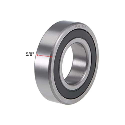 uxcell 1654-2RS Deep Groove Ball Bearing 1-1/4"x2-1/2"x5/8" Chrome Steel - size: 1-1/4"x2-1/2"x5/8"