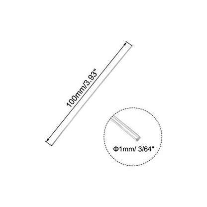 uxcell 1mm x 100mm 304 Stainless Steel Solid Round Rod for DIY Craft - 2pcs - size: 1 mm x 100 mm