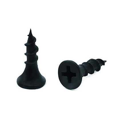 #6 x 5/8" Wood Screw 100PCS Black Phosphate Coated Stainless Flat Truss Head Fast Self Tapping Drywall Screws by SG TZH - size: #6 x 5/8"