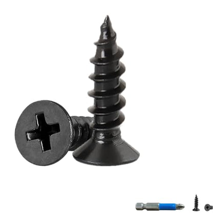 Wood Screws, Flat Head Phillips Self Tapping Screw, #8 x 5/8", 200 Pcs - size: #8 x 5/8"