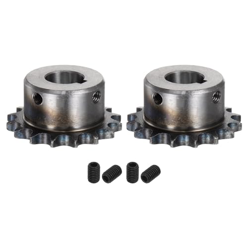 uxcell 2pcs ISO/DIN 06B-1 Roller Chain Sprocket B Type 17mm Bore,3/8" Pitch