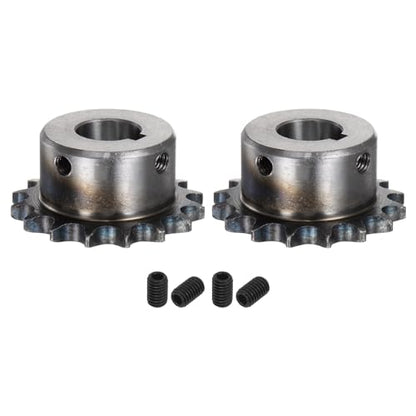 uxcell 2pcs ISO/DIN 06B-1 Roller Chain Sprocket B Type 17mm Bore,3/8" Pitch