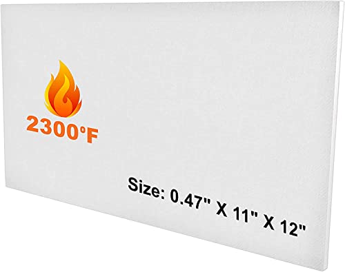 SIMOND STORE Ceramic Fiber Board Insulation, 2300F Rated, 0.47" x 11" x 12" - size: 0.47" x 11" x 12"