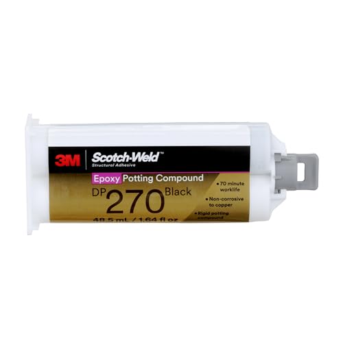 3M Scotch-Weld Epoxy Potting Compound DP270, Black, 48.5mL Duo-Pak, 1 Each - size: 48 mL (1.64 fl oz)