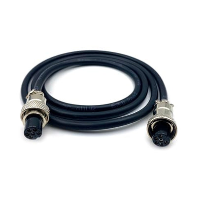 3.28 ft GX12 6 Pin Double Female Cable, GX12 6Pins Double Female Head Aviation Cordset Electrical Connector Panel Mount Circular Metal Adapter Cordset for Ships 5A 125V 24AWG (1meter) - size: GX12 6Pin