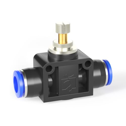 TAILONZ 6mm OD SCF-6 Air Flow Control Valve Push-to-Connect Fitting 1PCS - size: 6mm/Blue/1PCS